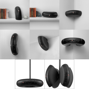 CONTROL NOW - Black - 2-Way, Dual 4 inch Bookshelf/Wall-Mount/Corner-Mount Speaker - Hero